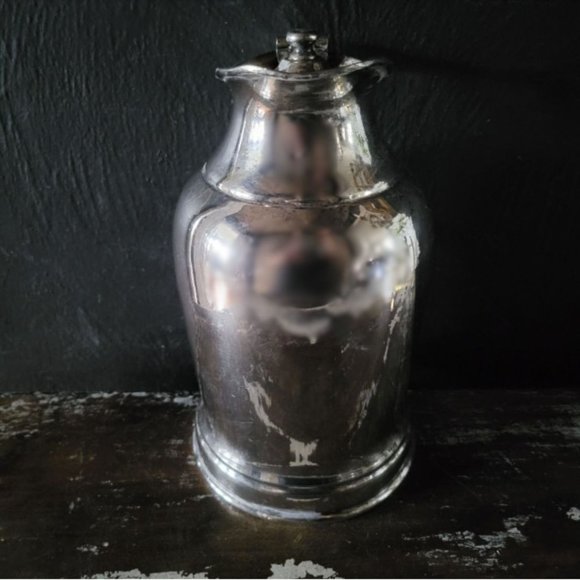 Vtg Grand Silver Co Wear-Brite Ritz-Carlton Hotel Silverplate Thermos Pitcher - Picture 4 of 10